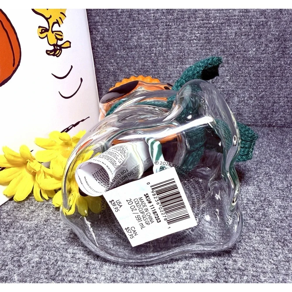 Starbucks x Peanuts Snoopy Bundle Glass Cup Plush Keychain Limited Edition 2026